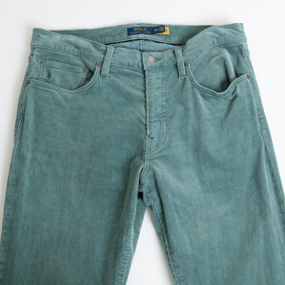 Polo Ralph Lauren Pants Corduroy Varick 32x34 Slim Straight Mint Green - Picture 4 of 14